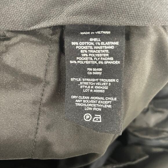 Theory Black Velour Ankle Length Dress Pants Womens 6 - Picture 8 of 8